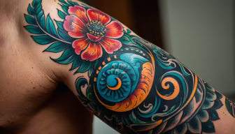 Floral Arm Art Floral Arm Art