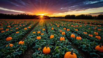 Pumpkin Patch Sunset Pumpkin Patch Sunset