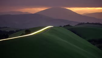 Rolling Hills at Dusk