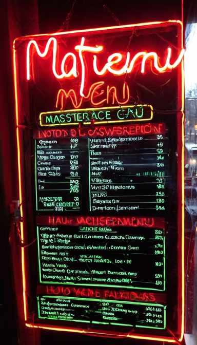 Neon Menu Neon Menu