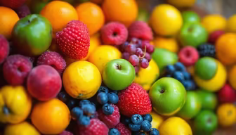 A colorful mix of fruits