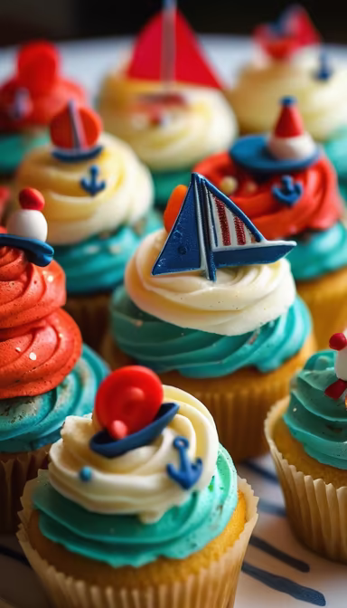 Nautical Cupcakes Nautical Cupcakes