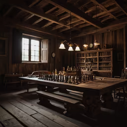 Chess Game in the Library