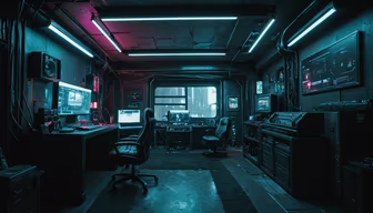 Cyberpunk Control Room