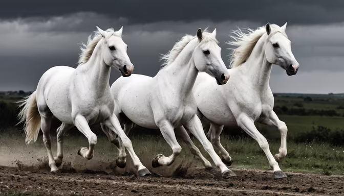 White Horses Running Wild
