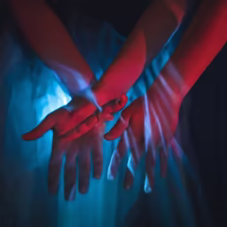 Hands in light Hands in light