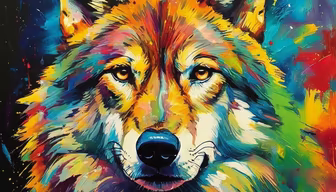 Colorful Wolf