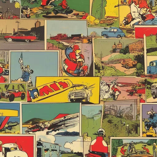 Retro Comic Collage