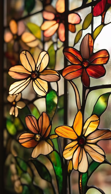 Floral Stained Glass Floral Stained Glass