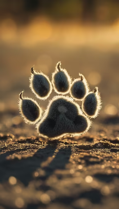 Paw Print in the Sand Paw Print in the Sand