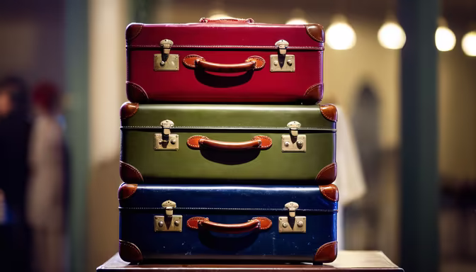 Vintage Luggage Stack