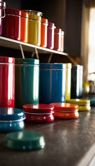 Colorful Kitchen Storage Colorful Kitchen Storage