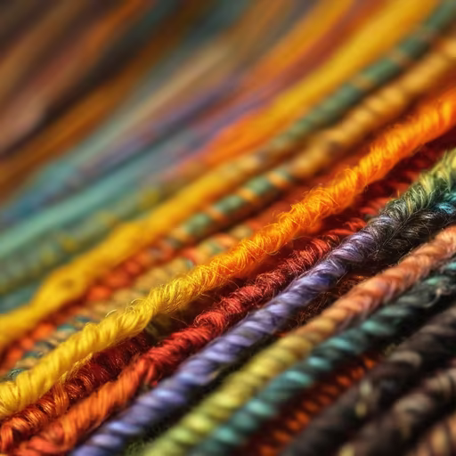 Colorful Yarn Fibers