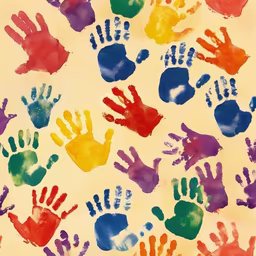 Colorful Handprints