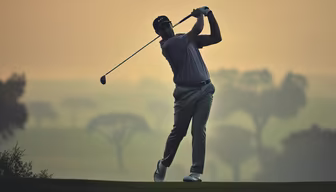 Golfing at Dawn Golfing at Dawn