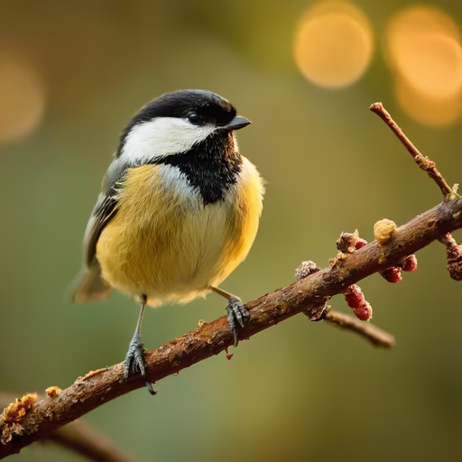Chickadee on a Branch