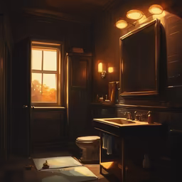 Golden Hour in the Bathroom Golden Hour in the Bathroom