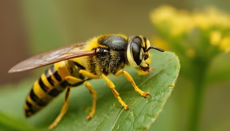 Wasp on a Leaf