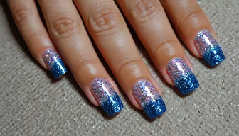 Sparkling Ombre Nails Sparkling Ombre Nails