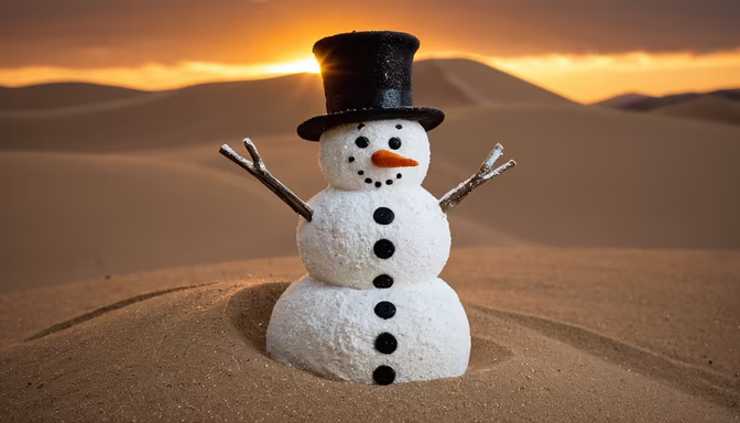 Desert Snowman