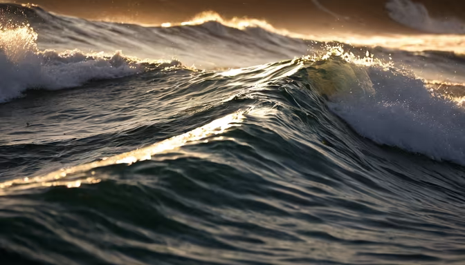 Waves at Sunset