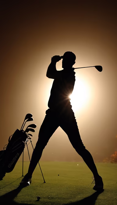 Golfing at Sunset