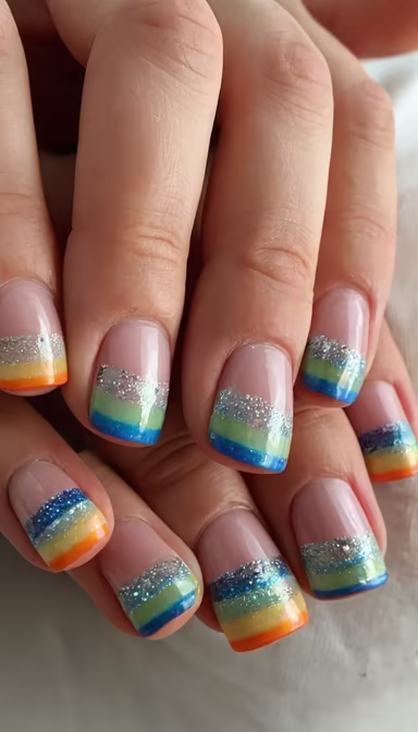 Rainbow Sparkle Nails Rainbow Sparkle Nails