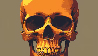 Pixelated Skull