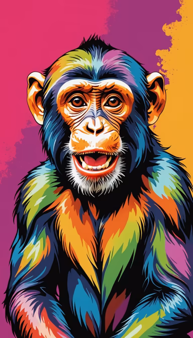 Colorful Chimpanzee Colorful Chimpanzee