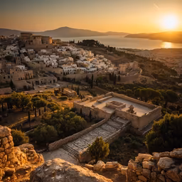 Lindos at Sunset