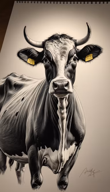 Majestic Cow Portrait Majestic Cow Portrait