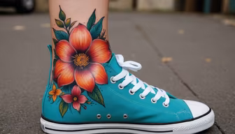Floral Sneaker Art Floral Sneaker Art
