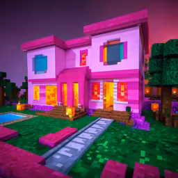 Pink Minecraft Dreamhouse Pink Minecraft Dreamhouse