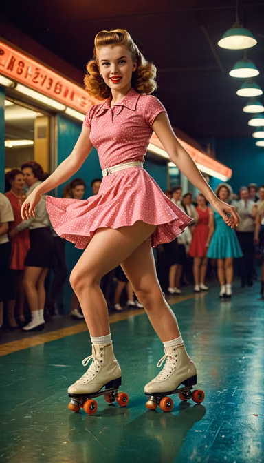 Retro Roller Girl