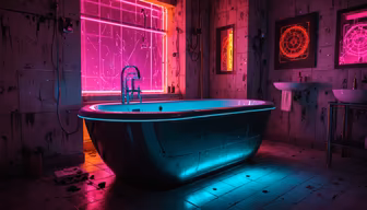 Cyberpunk Bathroom Cyberpunk Bathroom