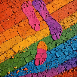 Colorful Footprints Colorful Footprints