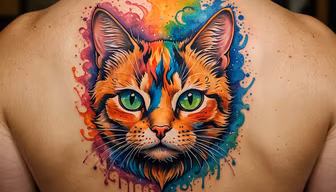 Colorful Feline Art Colorful Feline Art