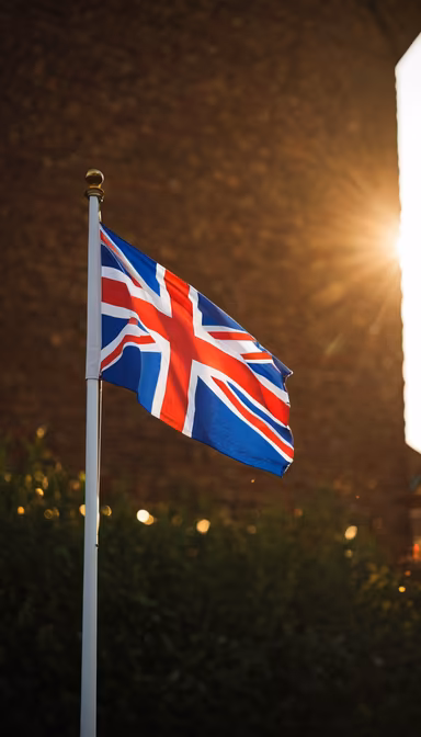 Union Jack at Sunset Union Jack at Sunset