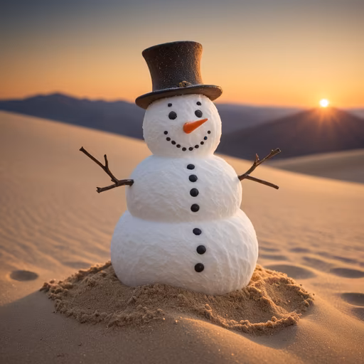 Desert Snowman