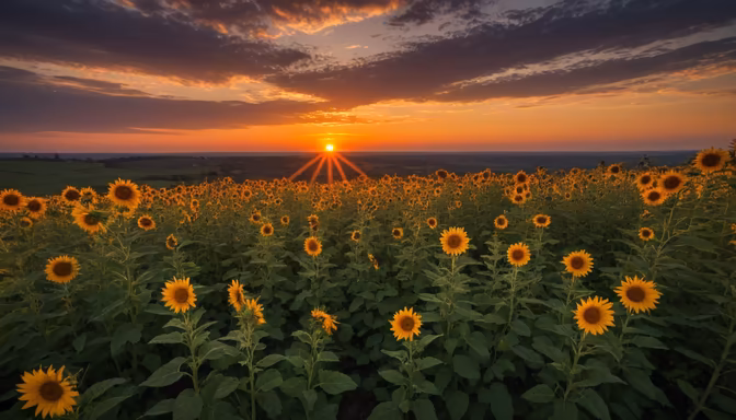 Sunflower Sunset