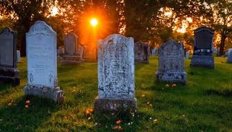 Golden Hour at the Cemetery Golden Hour at the Cemetery