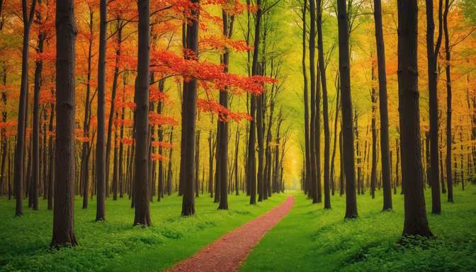 Autumnal Forest Path