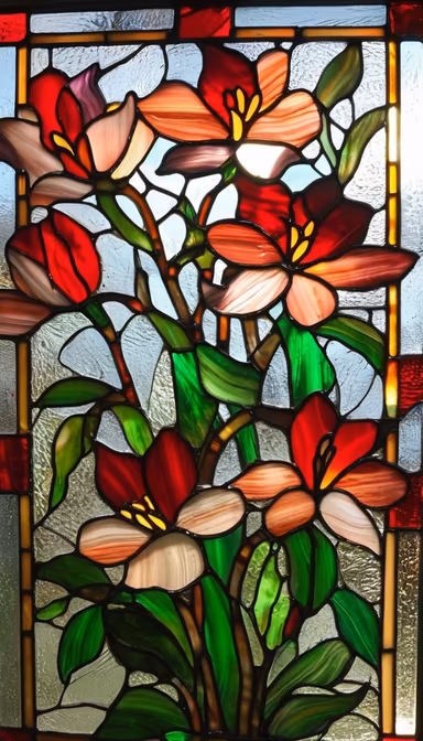 Floral Stained Glass Floral Stained Glass