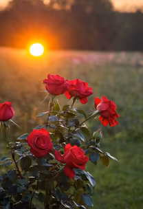 Rose Garden at Sunset