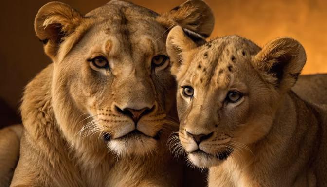 Lioness and Cub