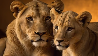 Lioness and Cub