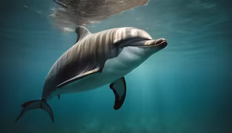 Dolphin's underwater dance