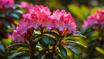 Pink Rhododendron Bloom Pink Rhododendron Bloom