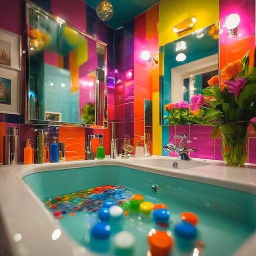 Colorful Bath Time