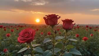 Rose Garden Sunset